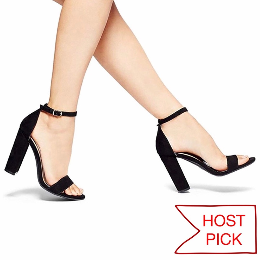 NIB Merona Lulu Ankle Strap Flirty Block Heels